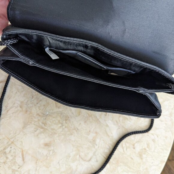 Evening Bag, Small Black Bag with Multi Colored Rhinestones - Picture 5 of 7